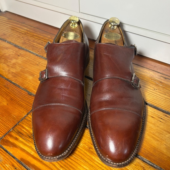 Beckett Simonon, Handcrafted Leather Double Monnk Shoes - Picture 2 of 5